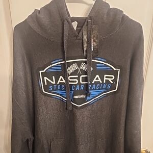 Nascar Stock Car Racing Charcoal Gray Mens Pullover Hoodie Size XL New With‎ Tag